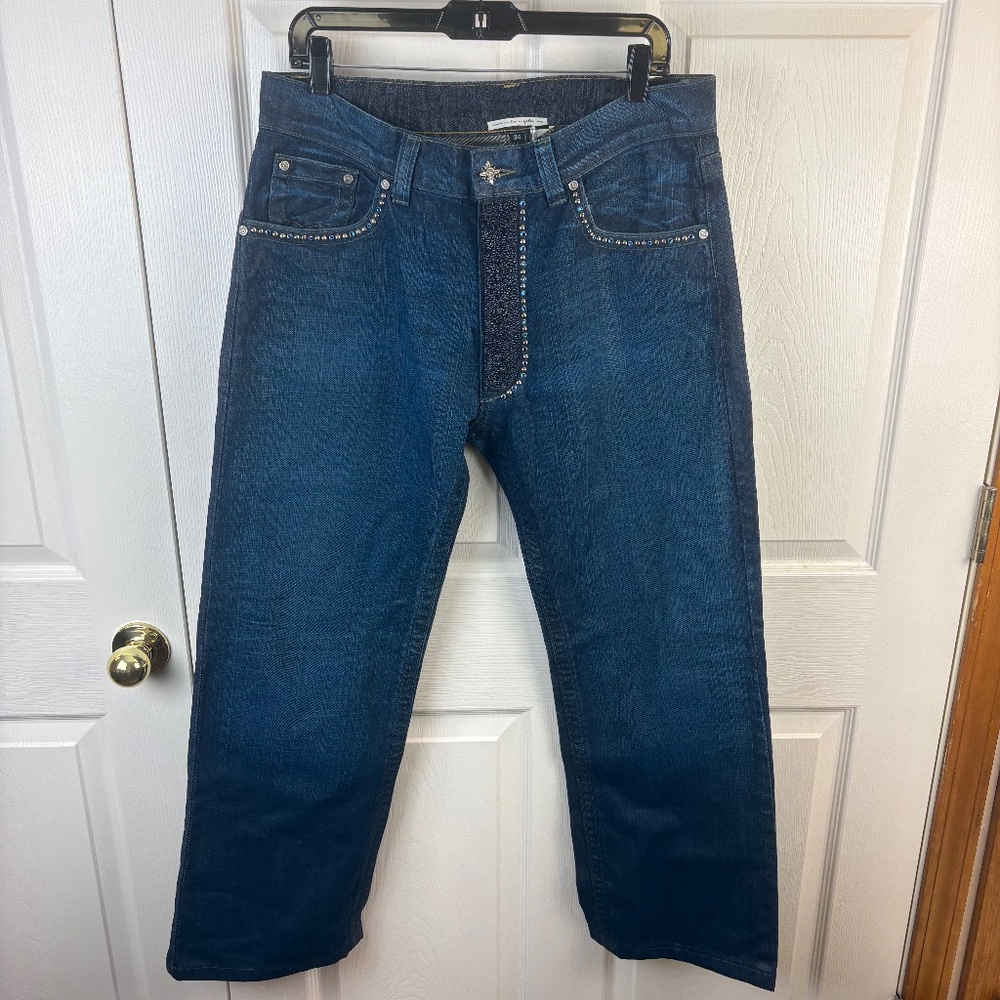 Men's Ira Hoss Rhinestone Beaded Stingray Jeans
